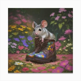 Mouse In Boots Canvas Print