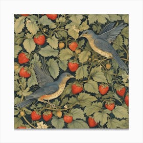 Strawberry Thief William Morris (8) Canvas Print