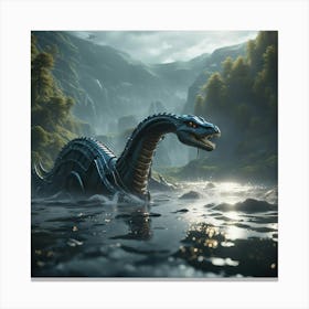 Ben Dragon In The Water Canvas Print