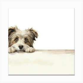 Watercolor Dog Portrait Canvas Print