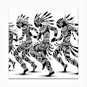 Indian Dancers Canvas Print