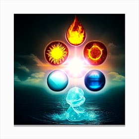 Elemental Balance Above The Ocean Canvas Print