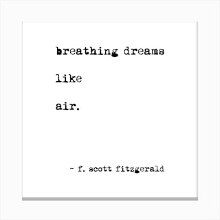 Breathing Dreams By Scott Fitzgerald Square Canvas Print