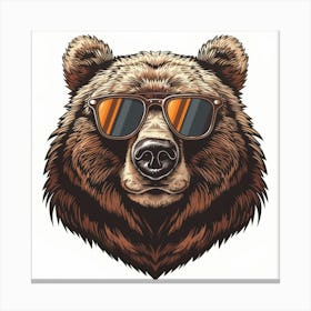 Bear In Sunglasses 6 Canvas Print