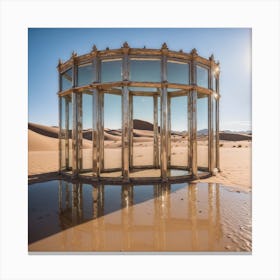Hall Of Mirrors Rising From The Sand Canvas Print