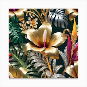 Extreme Opulent Exotic Flower 3 Canvas Print