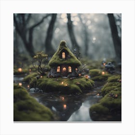 Fairy House In The Forest Canvas Print