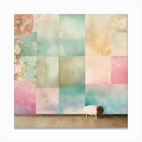 Pastel Flower Wall Art Canvas Print