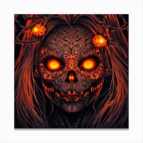 Halloween Skull Canvas Print