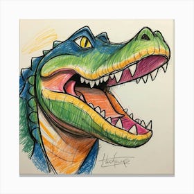 Alligator Head 2 Canvas Print