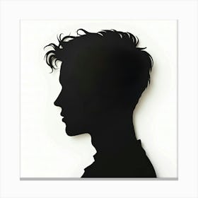 Silhouette Of A Man Canvas Print