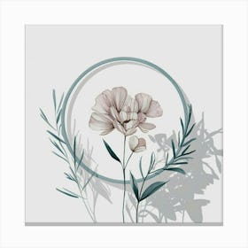 Flower In A Circle Canvas Print
