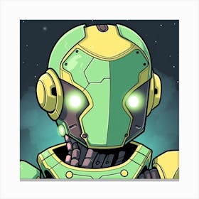 Robot In Space 1 Canvas Print