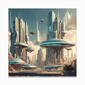 Futuristic City 6 Canvas Print