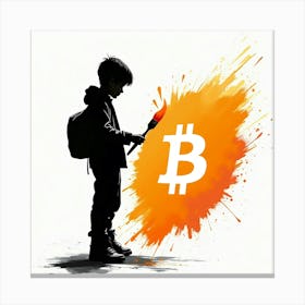 Bitcoin Painting 8 Canvas Print