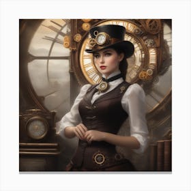 Steampunk Girl 3 Canvas Print
