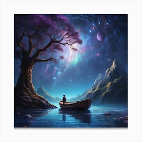 Man In A Boat Canvas Print