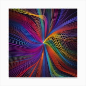 Abstract Colorful Rays Canvas Print