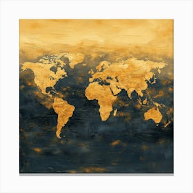 World Map Art 16 Canvas Print