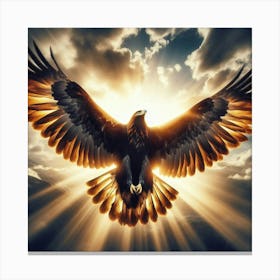 Eagle In Flight 5 Canvas Print