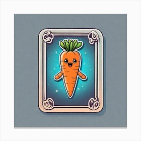 Carrot Sticker 4 Canvas Print