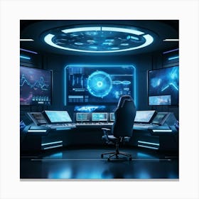 Futuristic Office Canvas Print