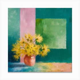 Loopy Landscape with Lemon Lilies Canvas Print