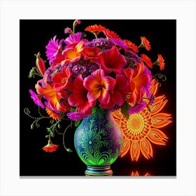 Colorful Flowers In A Vase 114 Toile