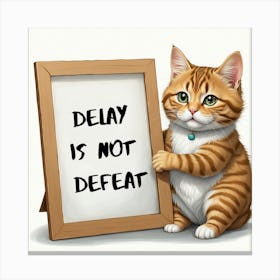 Delay Is Not Defeat Canvas Print