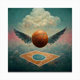 Basketball With Wings Canvas Print
