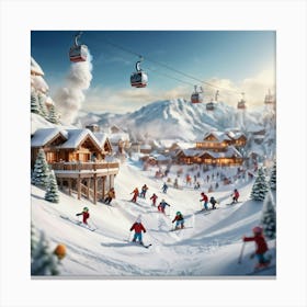 Ski Village Canvas Print