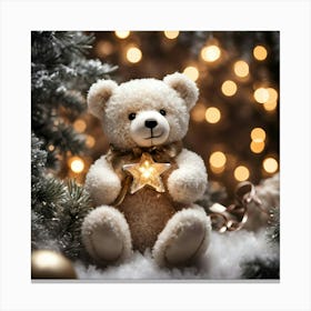 Christmas Teddy Bear 4 Canvas Print