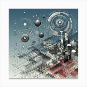 Abstract City Canvas Art 1 Canvas Print