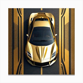 Golden Lamborghini 16 Canvas Print