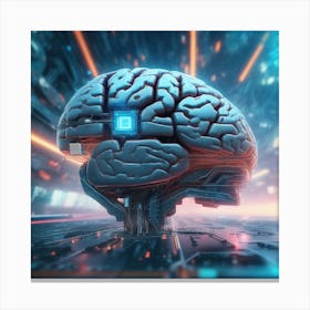 Futuristic Brain 28 Canvas Print