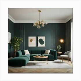 Modern Living Room 104 Canvas Print