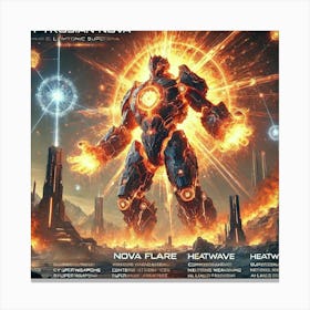 A Futuristic Sci Fi Depiction Of Pyrosian Nova, An Canvas Print