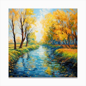 Symphonic Sunset: Riverside Melodies Canvas Print