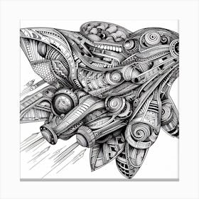 Futuristic Spaceship 2 Canvas Print