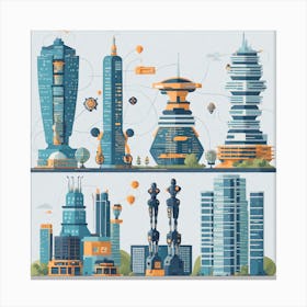 Futuristic City 17 Canvas Print