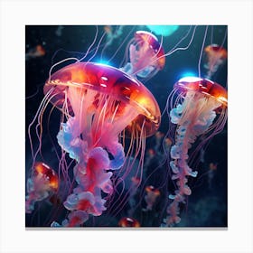 Jellyfishes Canvas Print