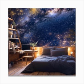 Starry Night Sky Canvas Print