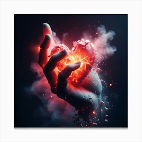 Heart Of Fire Concept Canvas Print