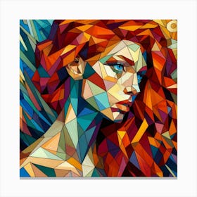 A beautiful woman, Cubism 3 Canvas Print