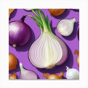 Onion green Canvas Print