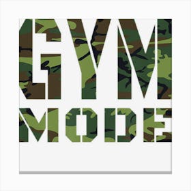 Gym Workout Fitness Bodybuilding Camouflage Weighlifting Canvas Print