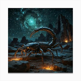 Scorpion In The Night Sky 1 Canvas Print