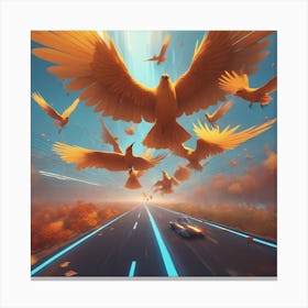 Birds In Flight 10 Canvas Print