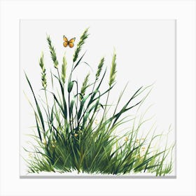 Watercolor-Spring-Grass-Clipart.10 Canvas Print