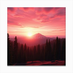 Sunset In The Mountains 52 Canvas Print